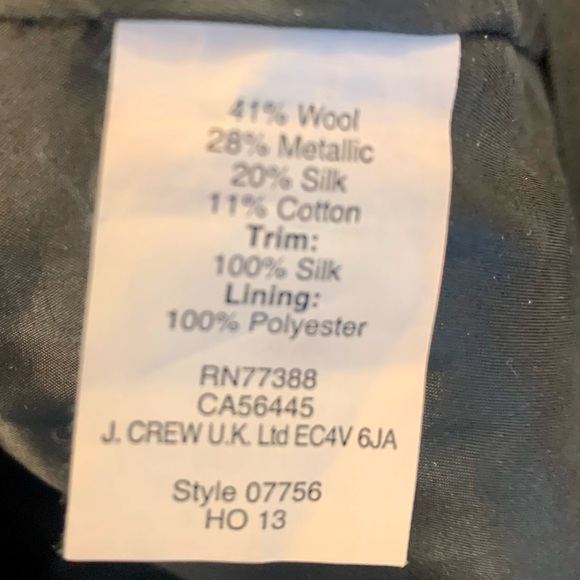 J. CREW | Metallic Cafe Capri Paisley Pants | Multi-Color Jacquard | Size 0 - Picture 7 of 9